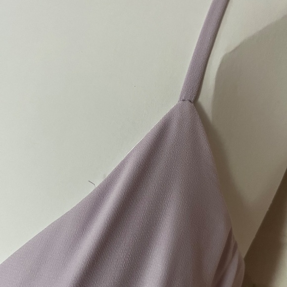 Lulu's Maxi Dress All About Love Lavender Light Purple Bridesmaid Dress No Slit - Picture 5 of 8